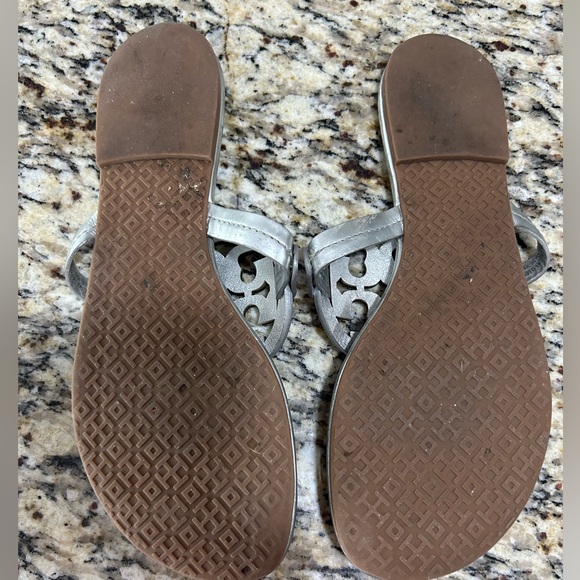 Tory Burch Silver Argento Miller Sandals - Picture 4 of 4